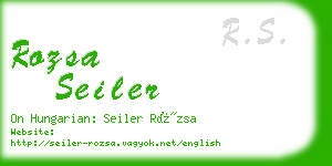 rozsa seiler business card